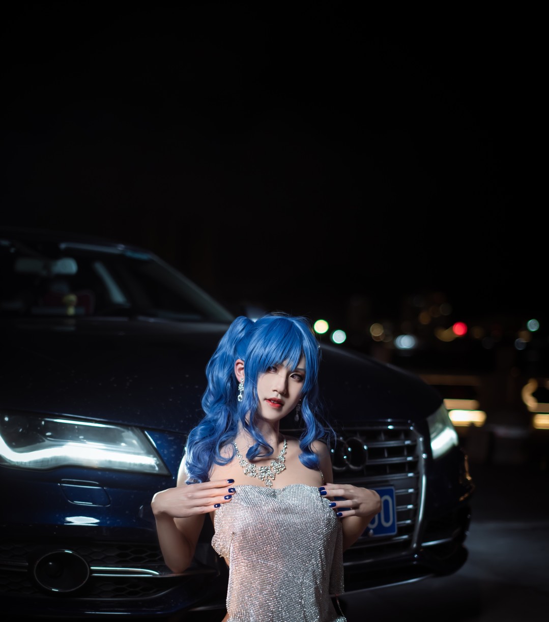 桜满三时日式写真 樱花树下的和服少女 每一片落樱都在为她停留