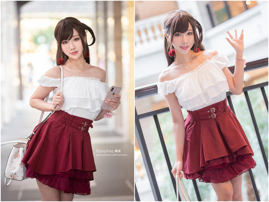 雨波 HaneAme 元气写真集 亮色裙装映笑眼 灵动得像从漫画里跳出来的甜妹（4K 原图）